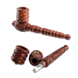 Handmade 6 inch acti-tube classic wood pipe
