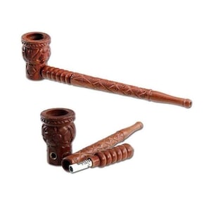 Handmade 8 inch acti-tube classic wood pipe