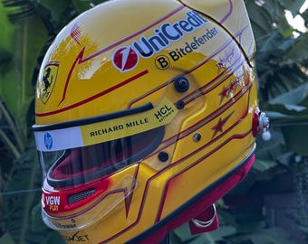 Lewis Hamilton Ferrari 2025 Helmet Replica – 1:1 Decorative Edition