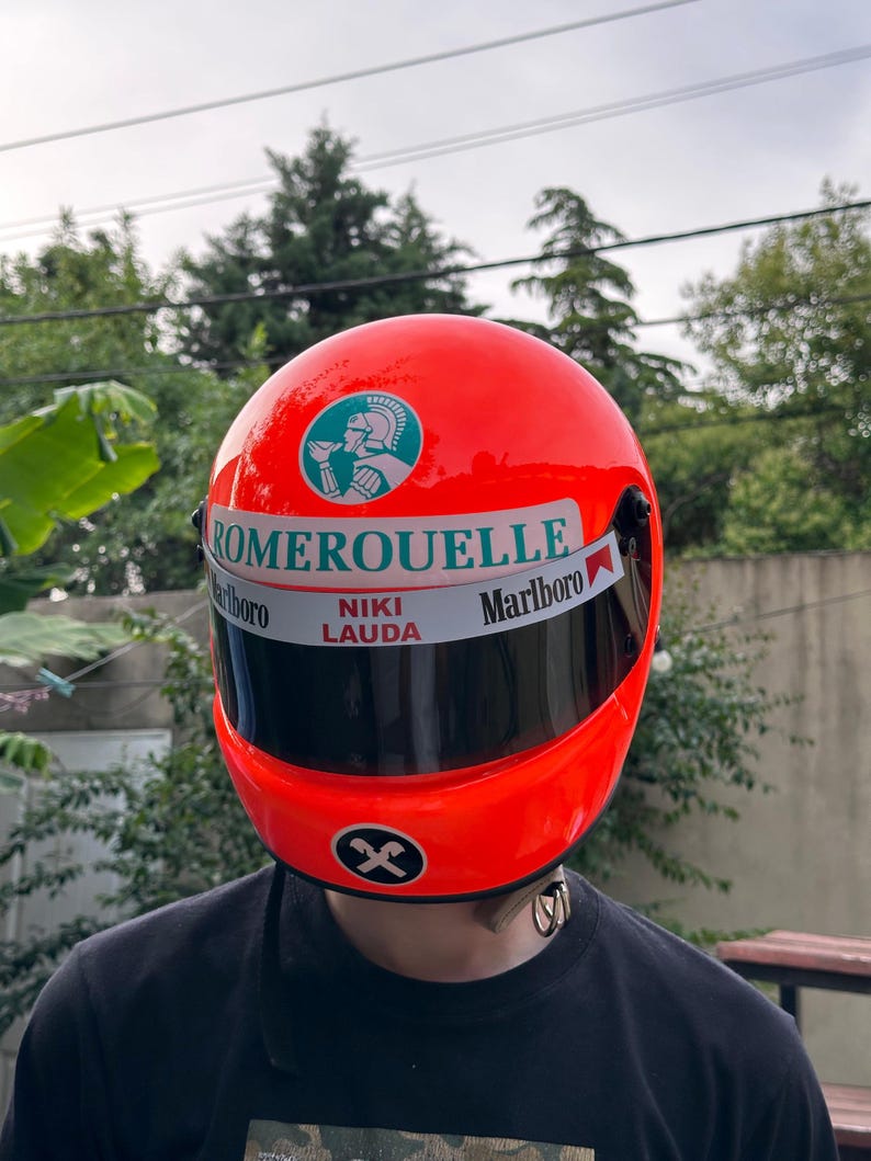Niki Lauda F1 Replica Helmet – Classic Red Design – Decorative Formula ...