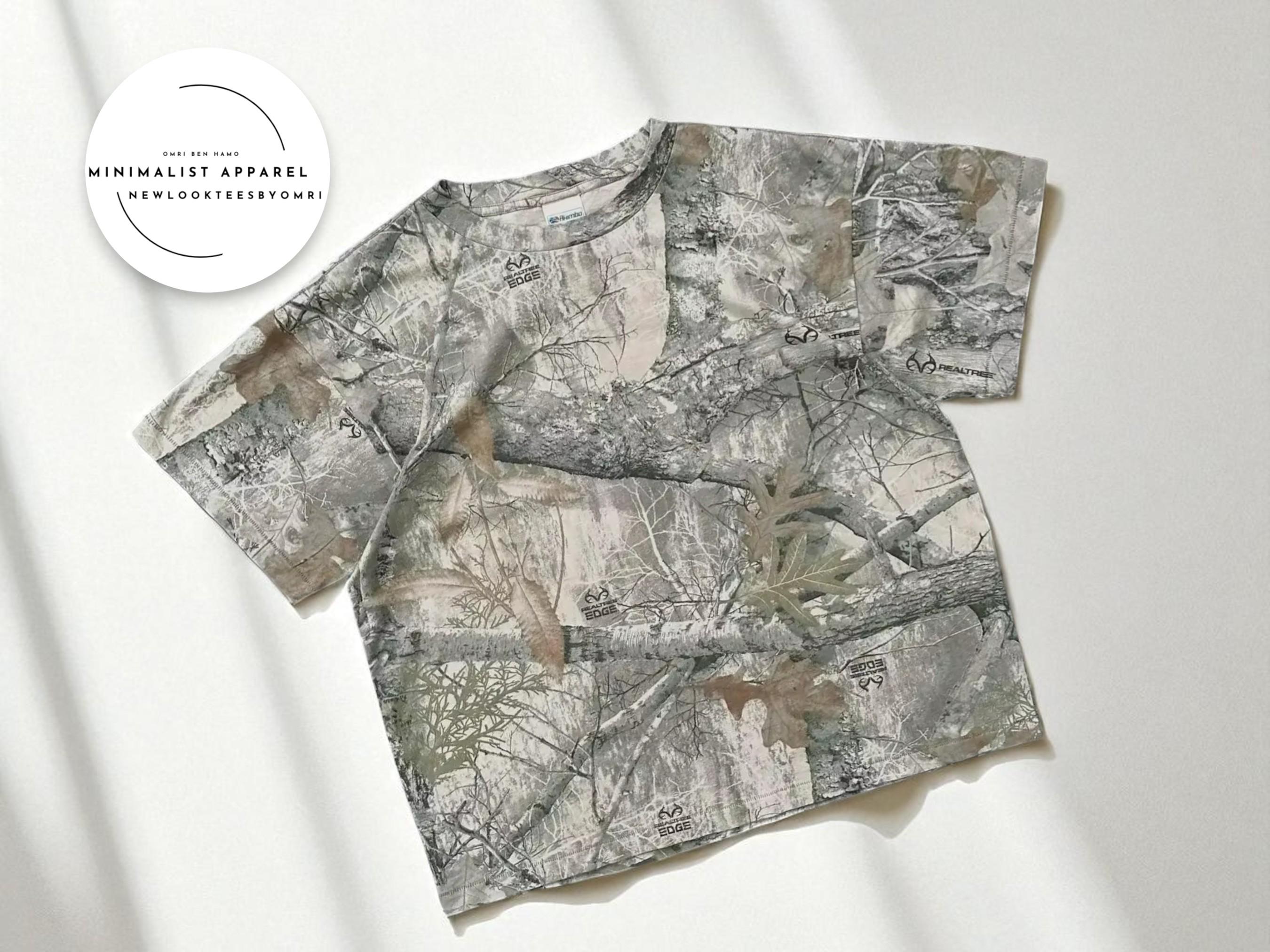 T-shirt Thermique Camouflage Y2K – Homme – Taille 2XL – Vintage Marron