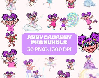 Abby cadabby SVG, PNG Bundle - Characters png Clipart - Layered SVG for Cricut and Sublimation Birthday