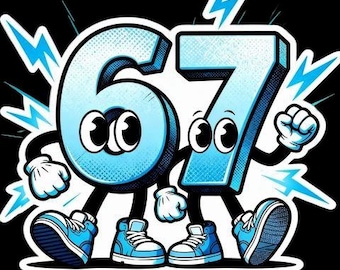 Steal a Brainrot Six Seven Italian Brainrot Kids Gaming Meme Png, Baseball Number, Six Seven Ice Cream Drip 67 Meme Gen Alpha Slang Png