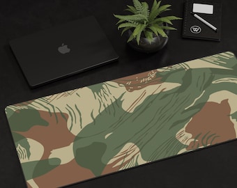 Rhodesian Brushstroke Camo Schreibtischmatte - Groß 40 x 90 cm