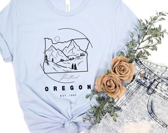 Portland Oregon t-shirt, PNW Tee, Oregon Pride, Personalized Portland Gift, Pacific Northwest tshirt, Portland t-shirt, Oregon state tshirt