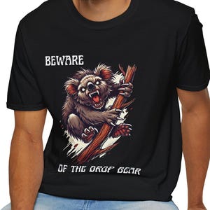 Scary Adults Drop Bear T-Shirt: Australia&#39;s Most Elusive and Dangerous Koala, Fun Aussie Gift Unisex Softstyle cute Koala T-Shirt