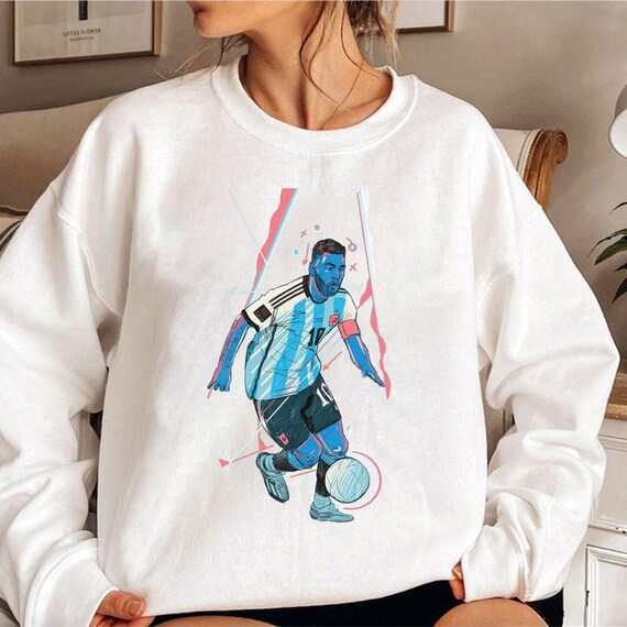 Sudadera con diseño vintage de Lionel Messi, Argentina, fútbol