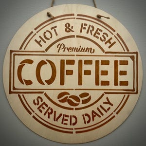 Hot & Fresh Coffee - Farmhouse Modern Wall Art Home Decor