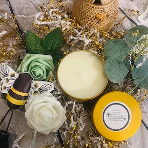 Summer Citrus Soy Wax Candle: Handpoured in Gold Tin (8oz)
