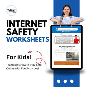 Feuilles de travail sur la sécurité Internet pour les enfants - Téléchargement numérique amusant et éducatif !