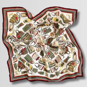 Natural Silk Scarf Twill Scarf Fashion Festival with hand-rolled edges | 100% silk | Small size silk scarf