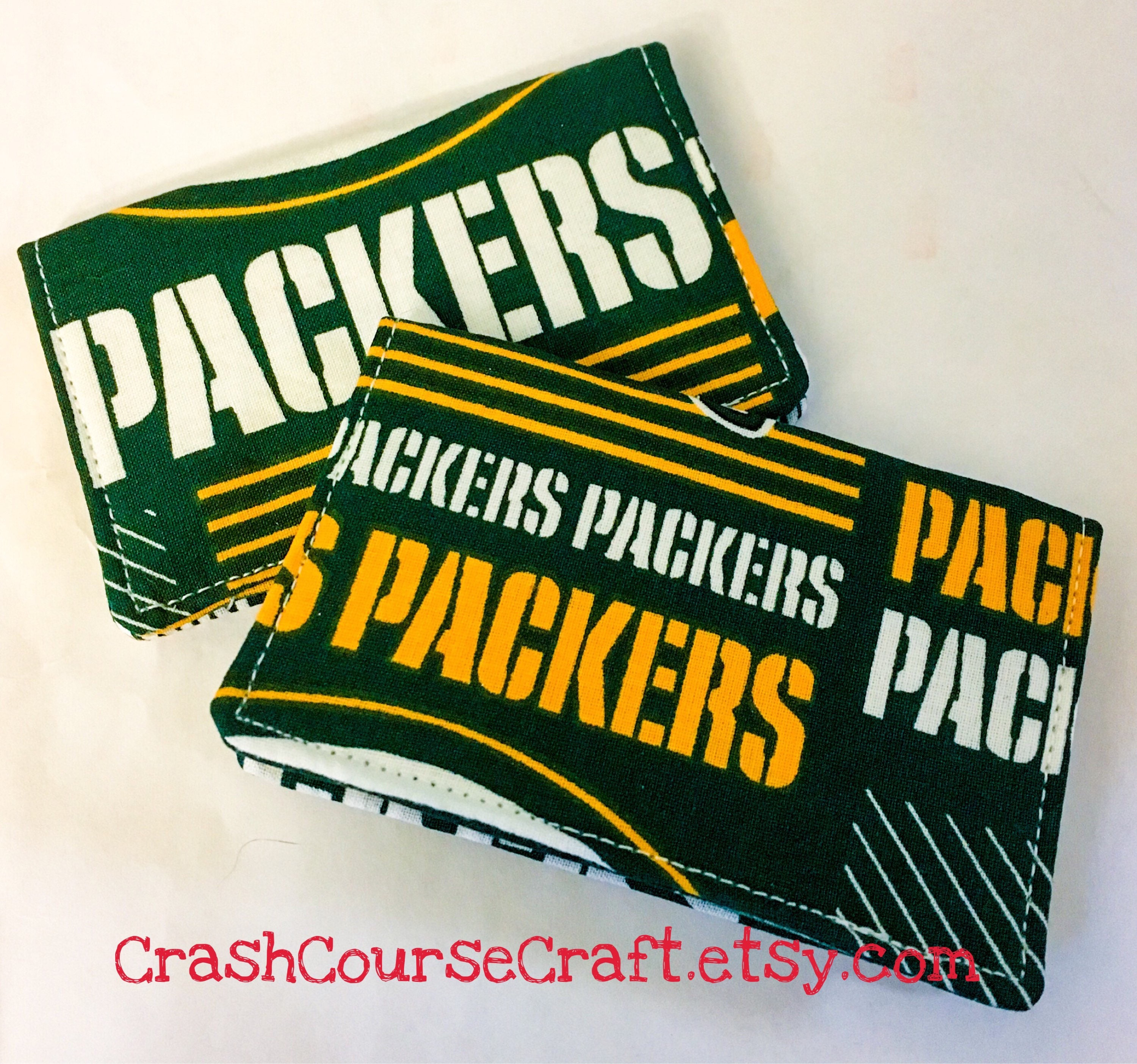 Green Bay Packers Team Wallet NFL business card holder Etsy