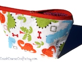 Dinosaur Zipper pouch make up cosmetic bag Small zipper bag
