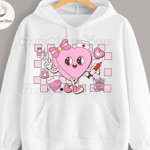 Nurse Valentine Png, Nurse Life Png, Nurse Sublimation Design Png, Nursing Png, Nurse Floral Png, Valentine Png,  Nurse Png Files