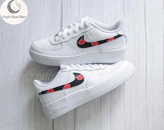 Spersonalizowane białe buty sportowe AF1 w stylu anime, ręcznie malowane Air Force 1, spersonalizowane buty