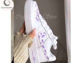 Anpassade prickiga färgade AF1-sneakers, handmålade Air Force 1, personliga skor