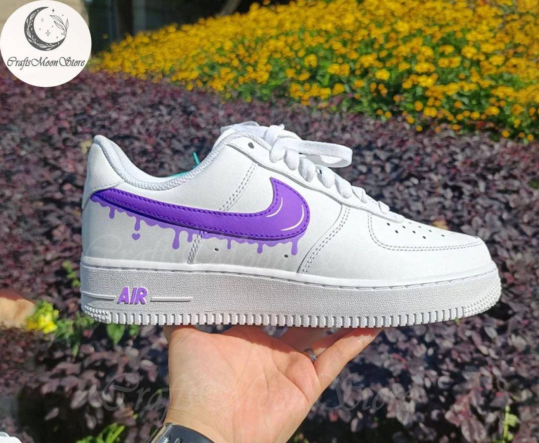 Custom Color Drip AF1 Sneakers, Air Force 1 Hand Painted, Personalized ...