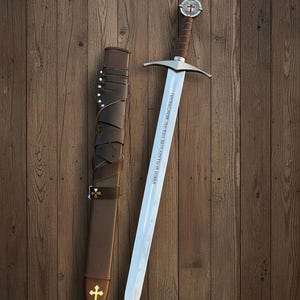 Personalized The Accolade Sword of the Knights Templar - Historical Engraved Sword - Gift for Cosplay & Wedding