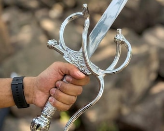 Personalized Spanish Rapier Sword, Custom Engraved Wedding Sword, Renaissance Style Cosplay Prop, Groomsmen Gift, Decorative Display Prop,
