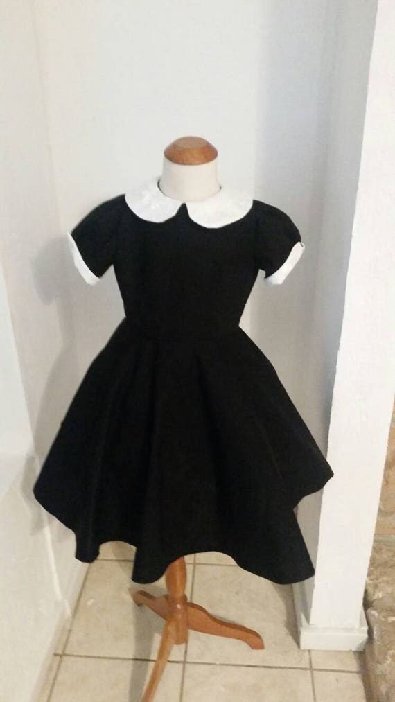 black dress white collar girls