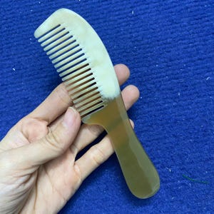 14cm Natural Buffalo Horn Comb Anti-Static Pocket Comb