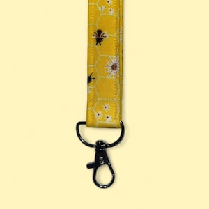 Handmade Fabric Lanyard – Keychain, ID Holder, Badge Strap