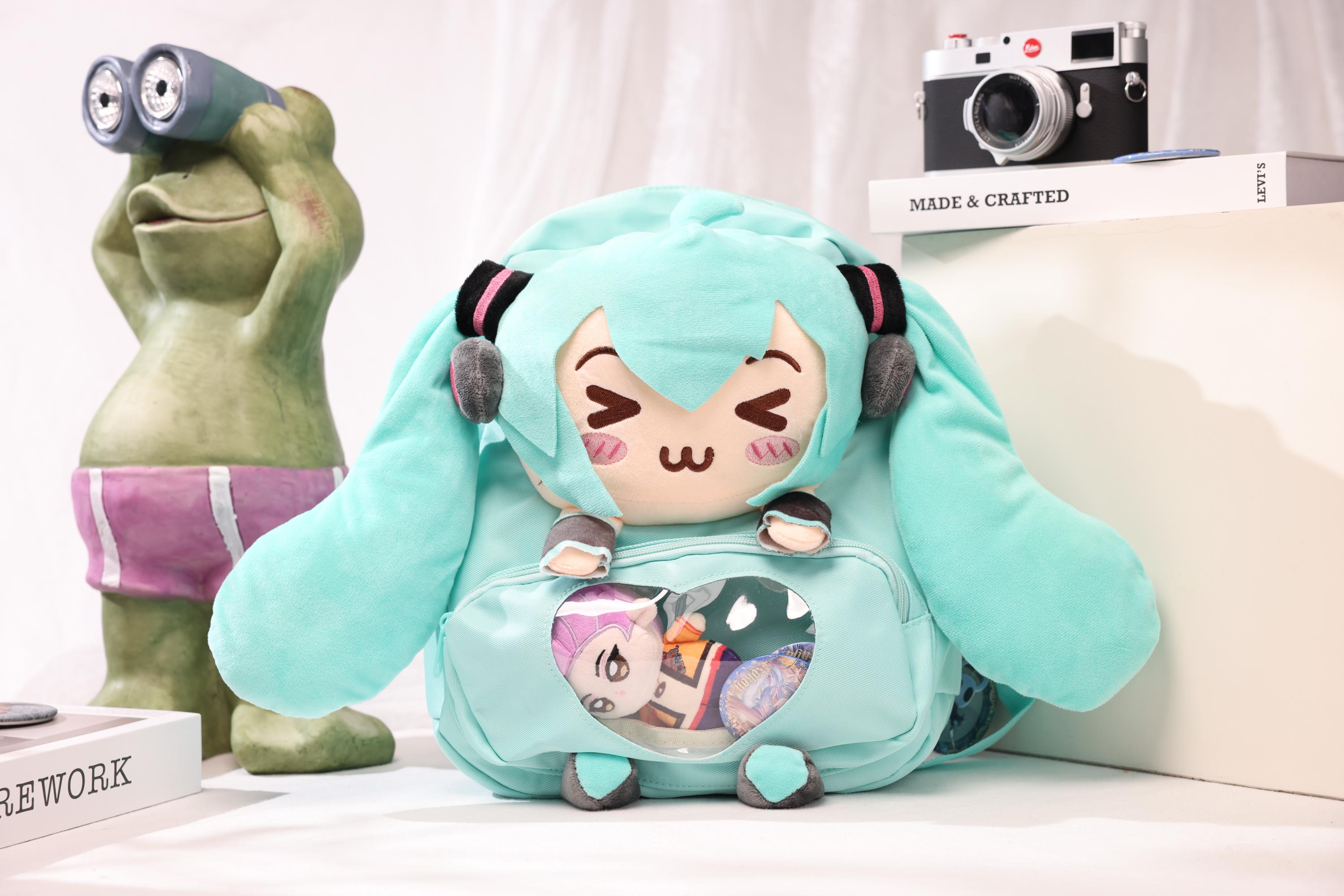 Mochila Anime Hatsune Miku Con Puerto USB - Para Portátil De 16", Negro - Mochila Para Fans