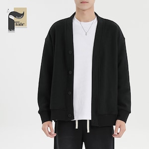 Button Cardigan Jacket | Loose Fit Style | Casual Soft Outerwear | Minimal Streetwear