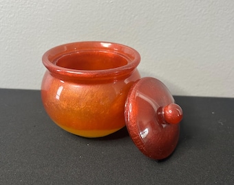 Small Lidded Jar for Trinkets, Resin Container