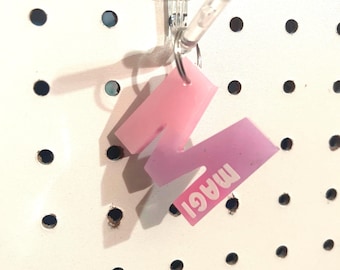 Personalized Letter Keychain: Custom Name Charm for Bags, Keys
