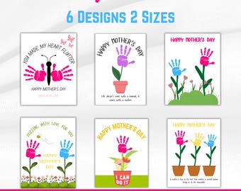 Mother&#39;s Day Handprint Art Bundle: DIY Keepsake Gift (Digital Download)