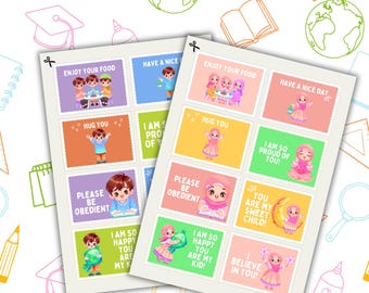 Printable Lunchbox Encouragement Cards  Uplifting And Positive Notes for Kids & Tweens Inspiring PDF Messages
