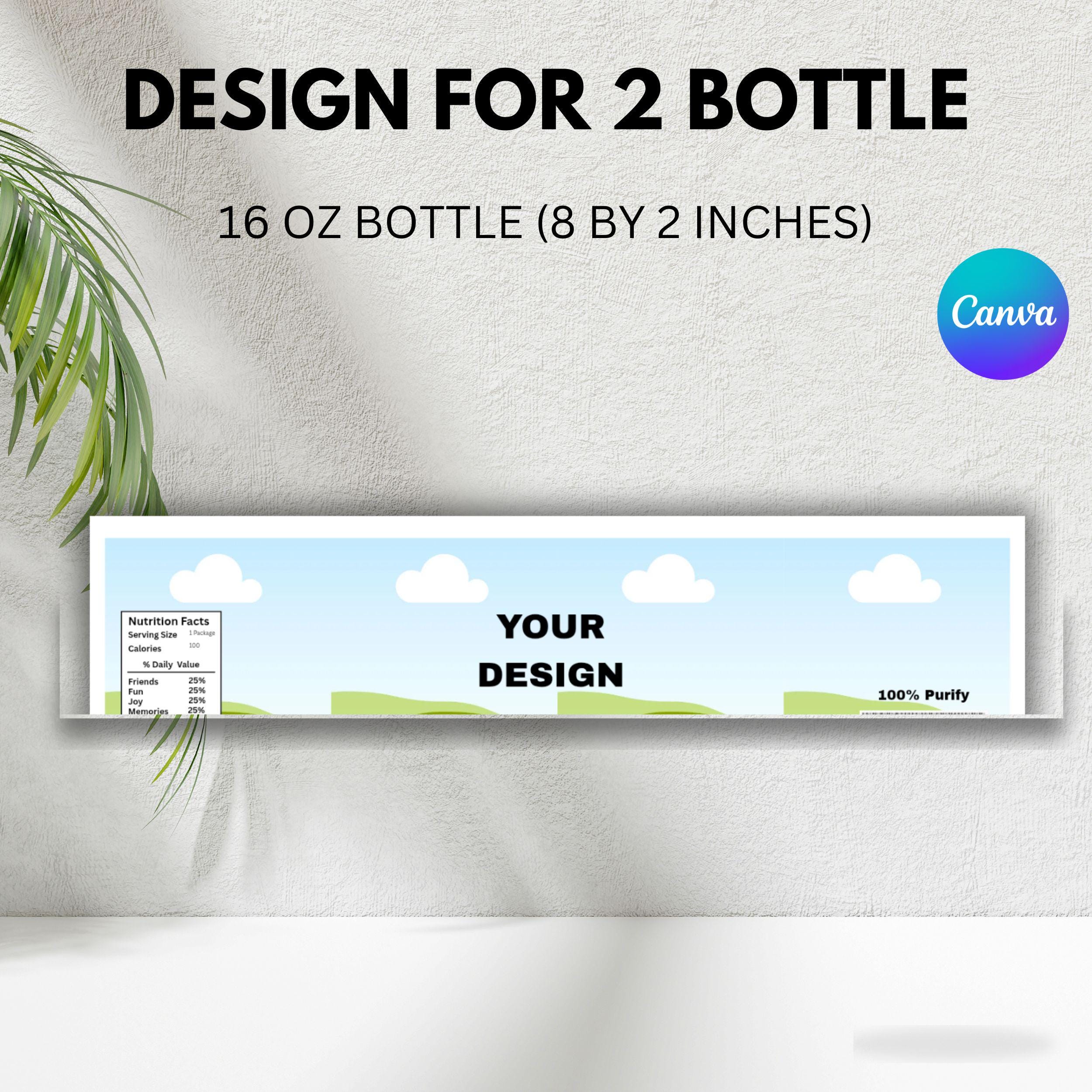 Water Bottle Label Template Editable & Printable DIY Party Labels