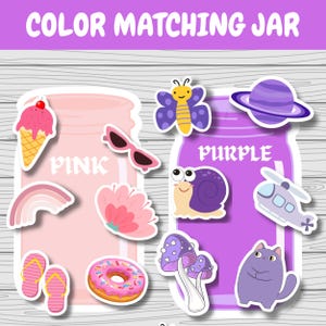 Color Matching Game for Toddlers – Printable Montessori-Inspired Preschool Activity for Homeschool Learning