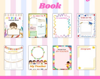 Preschool Memory Book Printable | Pre-K Graduation Keepsake | Digital Download for Kids
