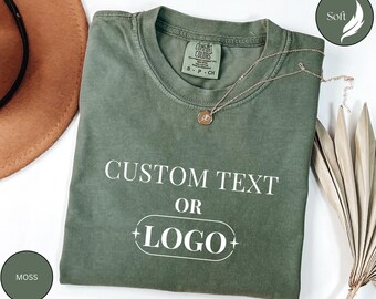 Comfort Colorsのカスタムテキストシャツ、カスタムメイドシャツ、パーソナライズされたカスタムシャツ、ビジネスロゴシャツ、写真入りシャツ、マッチングカスタムシャツ