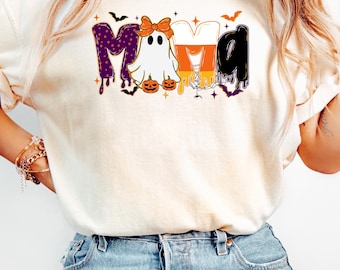 Halloween Mama Comfort Colors® Shirt, Spooky Mama Shirt, Cute Ghost Shirt, Mom Halloween Shirt, Candy Halloween shirt, Mama Halloween tee
