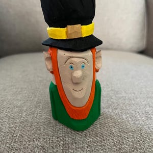 Hand carved leprechaun