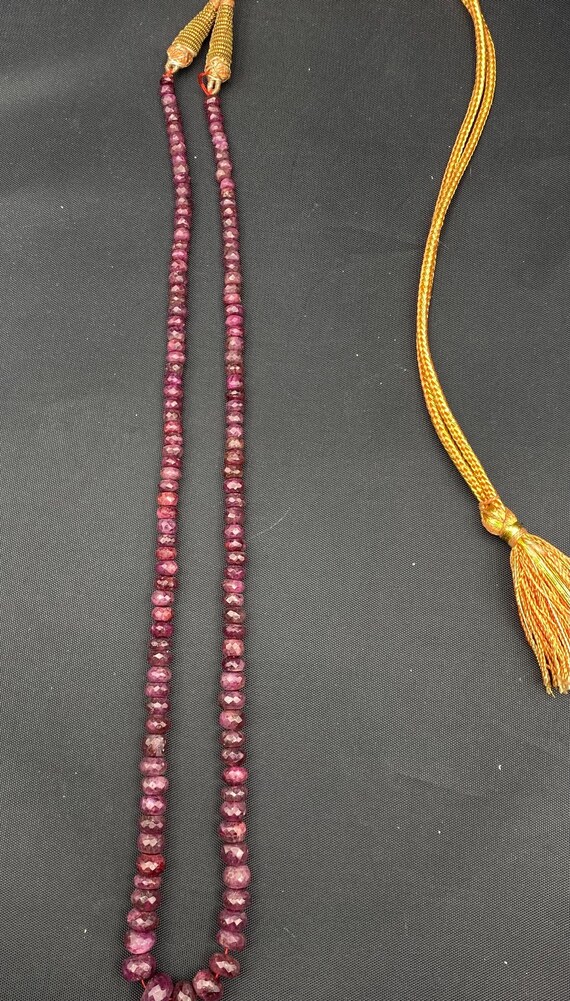 Handmade Natural Ruby Adjustable Necklace - image 6