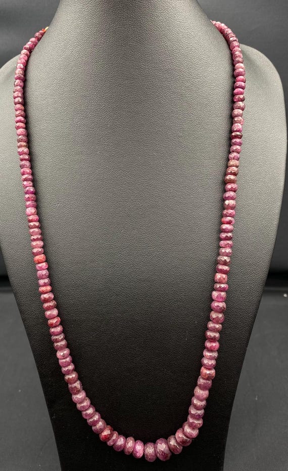 Handmade Natural Ruby Adjustable Necklace - image 1