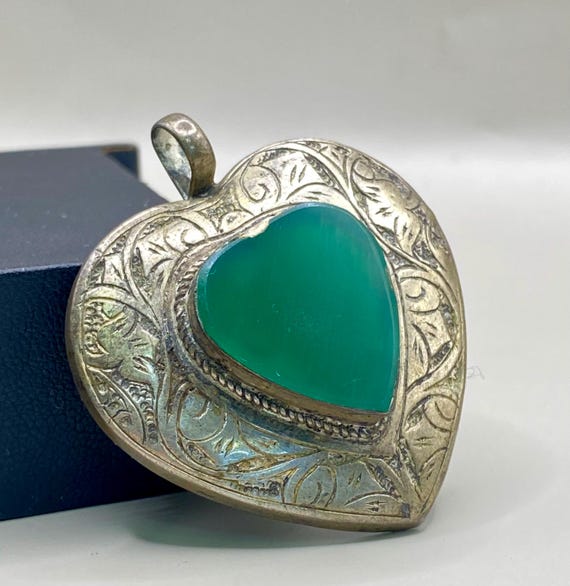 Old Unique Solid Silver Near Eastern Handmade Pen… - image 1