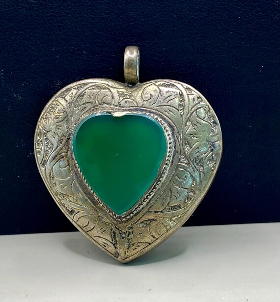 Old Unique Solid Silver Near Eastern Handmade Pen… - image 5