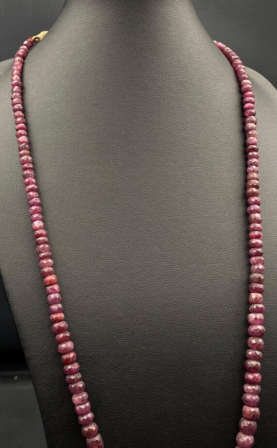 Handmade Natural Ruby Adjustable Necklace - image 5