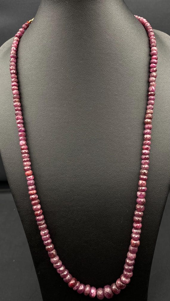 Handmade Natural Ruby Adjustable Necklace - image 2