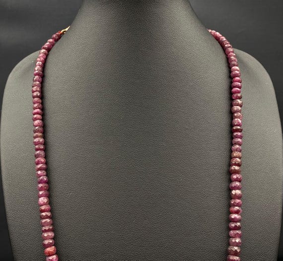 Handmade Natural Ruby Adjustable Necklace - image 3