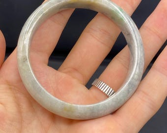 天然蛇紋翡翠バングル：本物グレードA、60.5mm - Etsy 日本