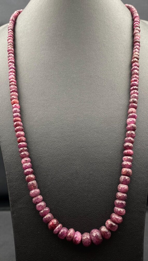 Handmade Natural Ruby Adjustable Necklace - image 4