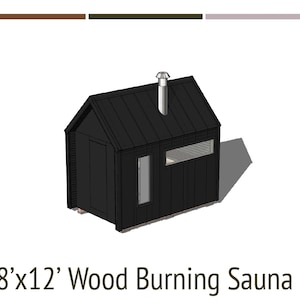 Full Sauna Digital Plan Drawings and 3D Model Download