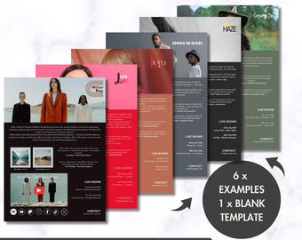 Music Artist EPK One-Sheet Template | Canva Press Kit (Digital Download)