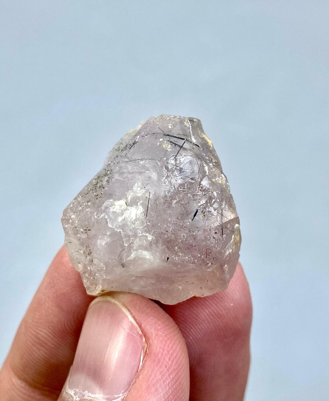 Raw Apatite Crystal: 68 Carat Rutile Needle Inclusions, Pakistan - Etsy